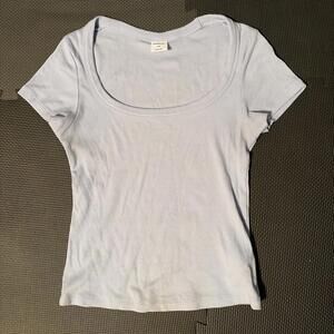 J. O & CO  jeans womans long sleeve cotton blend t-shirt  size M blue